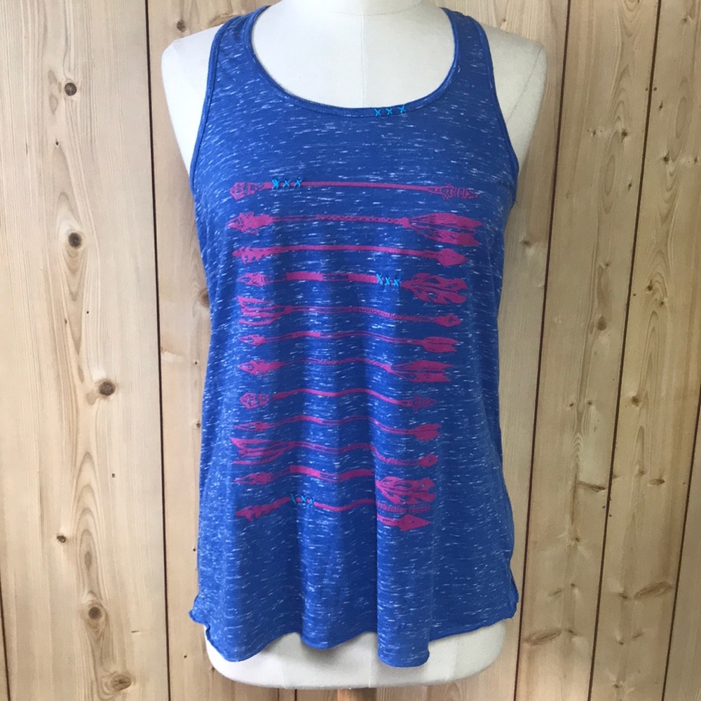 Bohemian Cowgirl arrows embroidered tank top NEW